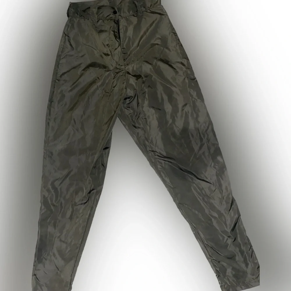 PrettyLittleThing Olive Satin Trousers - Picture 1 of 5